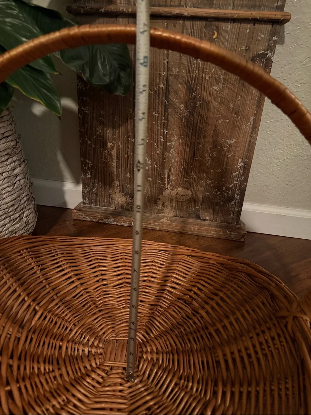 XL Vintage Wicker Flower Gathering Basket French Style 23”